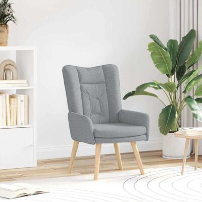 vidaXL Sessel Hellgrau 63 x 67 x 94 cm Stoff und Sperrholz vidaXL Sessel Hellgrau 63 x 67 x 94 cm Stoff und Sperrholz