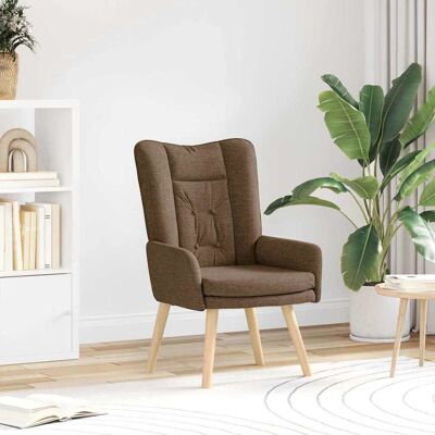 vidaXL Sessel Braun 63 x 67 x 94 cm Stoff und Sperrholz vidaXL Sessel Braun 63 x 67 x 94 cm Stoff und Sperrholz