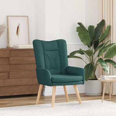 vidaXL Sessel Dunkelgrün 63 x 67 x 94 cm Stoff und Sperrholz vidaXL Sessel Dunkelgrün 63 x 67 x 94 cm Stoff und Sperrholz