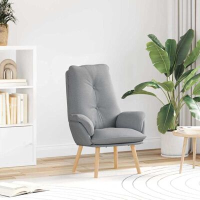 vidaXL Sessel Hellgrau 69 x 74 x 93 cm Stoff und Sperrholz vidaXL Sessel Hellgrau 69 x 74 x 93 cm Stoff und Sperrholz
