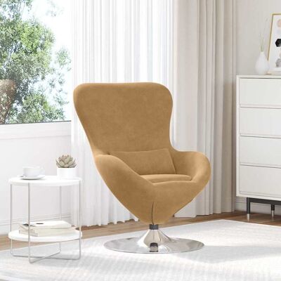 vidaXL Eiersessel Braun Samt vidaXL Eiersessel Braun Samt