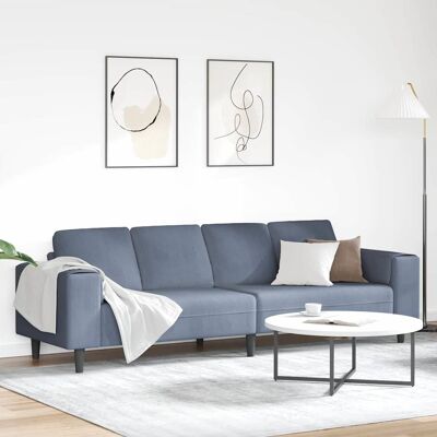 vidaXL Sofa Blau 250 x 77 x 76 cm Cordstoff vidaXL Sofa Blau 250 x 77 x 76 cm Cordstoff