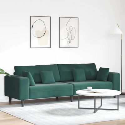vidaXL Sofa Dunkelgrün 250 x 77 x 76 cm Samt vidaXL Sofa Dunkelgrün 250 x 77 x 76 cm Samt