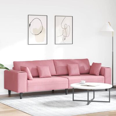 vidaXL Sofa Rosa 250 x 77 x 76 cm Samt vidaXL Sofa Rosa 250 x 77 x 76 cm Samt