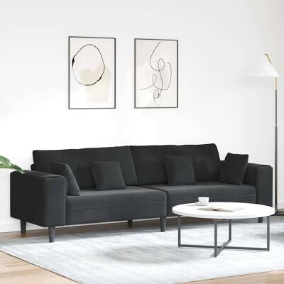 vidaXL Sofa Schwarz 250 x 77 x 76 cm Samt vidaXL Sofa Schwarz 250 x 77 x 76 cm Samt