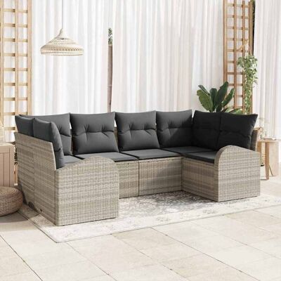 Vidaxl Gartensofagarnitur - 6-teiliges modulares Rattan-Set Vidaxl Gartensofagarnitur - 6-teiliges modulares Rattan-Set