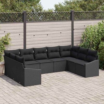 Garten-Sofagarnitur 9-teilig - Wetterbeständiger Rattan - Modernes Design Garten-Sofagarnitur 9-teilig - Wetterbeständiger Rattan - Modernes Design