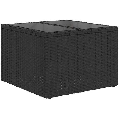 vidaXL Garten-Sofa-Set mit Kissen mit Speicher 8 pcs Schwarz und Creme vidaXL Garten-Sofa-Set mit Kissen mit Speicher 8 pcs Schwarz und Creme