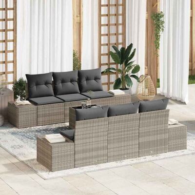 Vidaxl Gartencouch-Set Grau Hell Dunkel - Gartenmöbel Vidaxl Gartencouch-Set Grau Hell Dunkel - Gartenmöbel