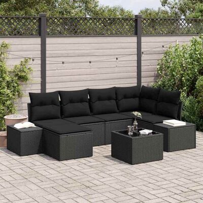 VidaXL Beiges 7-tlg. Gartensofa-Set - Gartenset VidaXL Beiges 7-tlg. Gartensofa-Set - Gartenset