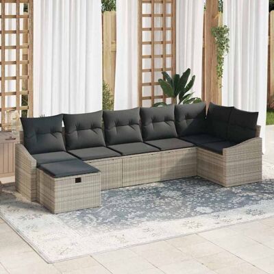 Vidaxl - 7-Piece Sofa Set - Grau - Gartenmöbelset Vidaxl - 7-Piece Sofa Set - Grau - Gartenmöbelset