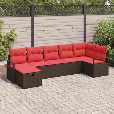 vidaXL Sofa Set mit Kissen 4 pcs Poly-Rattan vidaXL Sofa Set mit Kissen 4 pcs Poly-Rattan