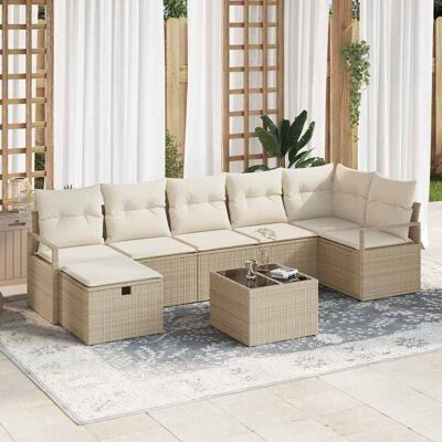 vidaXL Sofa Set mit Kissen 4 pcs Poly-Rattan vidaXL Sofa Set mit Kissen 4 pcs Poly-Rattan