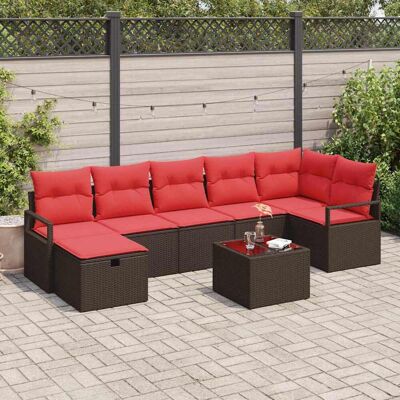 vidaXL Sofa Set mit Kissen 5 pcs Poly-Rattan vidaXL Sofa Set mit Kissen 5 pcs Poly-Rattan