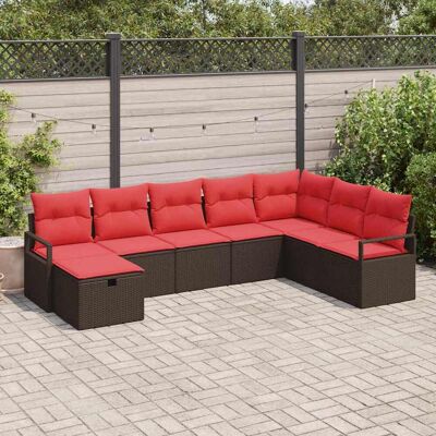 vidaXL Sofa Set mit Kissen 6 pcs Poly-Rattan vidaXL Sofa Set mit Kissen 6 pcs Poly-Rattan