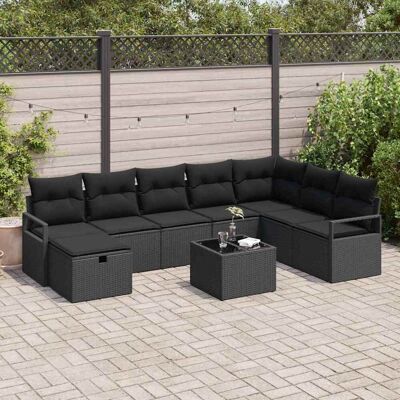 vidaXL Sofa Set mit Kissen 6 pcs Poly-Rattan vidaXL Sofa Set mit Kissen 6 pcs Poly-Rattan