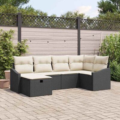 vidaXL Sofa Set mit Kissen 7 pcs Poly-Rattan vidaXL Sofa Set mit Kissen 7 pcs Poly-Rattan