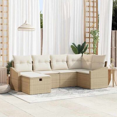 vidaXL Sofa Set mit Kissen 7 pcs Poly-Rattan vidaXL Sofa Set mit Kissen 7 pcs Poly-Rattan