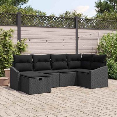 vidaXL Sofa Set mit Kissen 7 pcs Poly-Rattan vidaXL Sofa Set mit Kissen 7 pcs Poly-Rattan