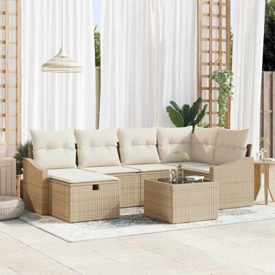 vidaXL Sofa Set mit Kissen 6 pcs Poly-Rattan vidaXL Sofa Set mit Kissen 6 pcs Poly-Rattan
