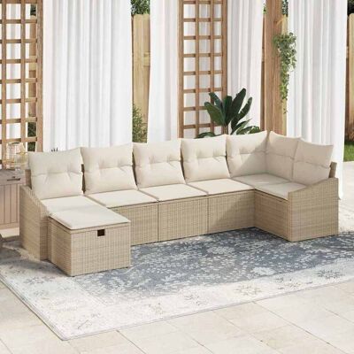 vidaXL Sofa Set mit Kissen 7 pcs Poly-Rattan vidaXL Sofa Set mit Kissen 7 pcs Poly-Rattan