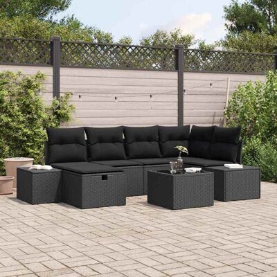 vidaXL Sofa Set mit Kissen 6 pcs Poly-Rattan vidaXL Sofa Set mit Kissen 6 pcs Poly-Rattan