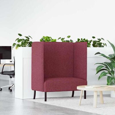 vidaXL Hoher Rücken Sofa 101cm Weinrot Stoff vidaXL Hoher Rücken Sofa 101cm Weinrot Stoff
