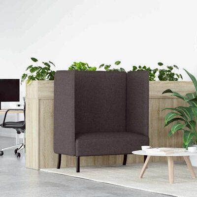 vidaXL Hoher Rücken Sofa 101cm Dunkelbraun Stoff vidaXL Hoher Rücken Sofa 101cm Dunkelbraun Stoff