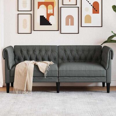 vidaXL Sofa Dunkelgrau 182,5 x 74,5 x 74,5 cm Polyester vidaXL Sofa Dunkelgrau 182,5 x 74,5 x 74,5 cm Polyester