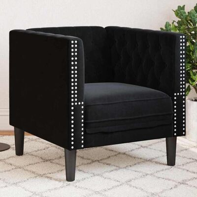 vidaXL Sofa Schwarz 74,5 x 71 x 70,5 cm Samt vidaXL Sofa Schwarz 74,5 x 71 x 70,5 cm Samt