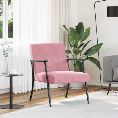 vidaXL Sessel Rosa 59 x 75 x 78 cm Samt vidaXL Sessel Rosa 59 x 75 x 78 cm Samt