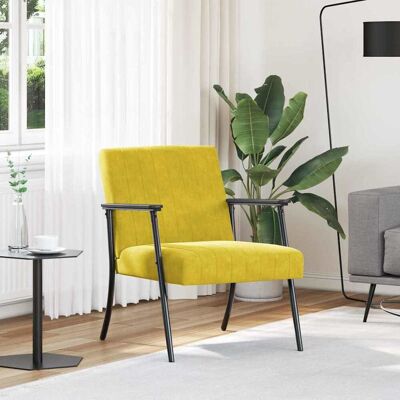 vidaXL Sessel Gelb 59 x 75 x 78 cm Samt vidaXL Sessel Gelb 59 x 75 x 78 cm Samt