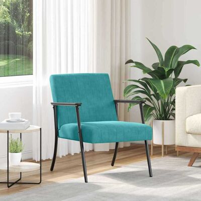 vidaXL Sessel Türkis 59 x 75 x 78 cm Samt vidaXL Sessel Türkis 59 x 75 x 78 cm Samt