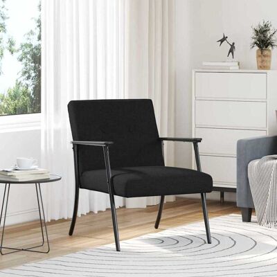 vidaXL Sessel Schwarz Stoff vidaXL Sessel Schwarz Stoff