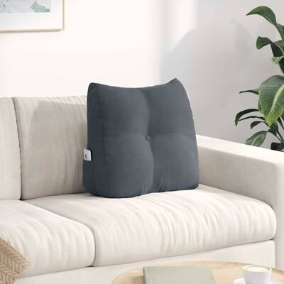 vidaXL Rücken Kissen Dunkelgrau 45 x 24 x 50 cm Samt vidaXL Rücken Kissen Dunkelgrau 45 x 24 x 50 cm Samt