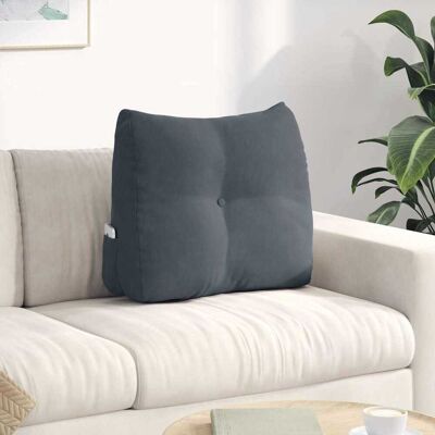 vidaXL Rücken Kissen Dunkelgrau 60 x 24 x 50 cm Samt vidaXL Rücken Kissen Dunkelgrau 60 x 24 x 50 cm Samt