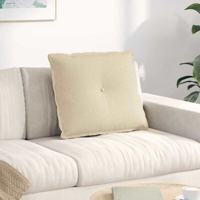 vidaXL Rücken Kissen Creme 60 x 19 x 50 cm Stoff vidaXL Rücken Kissen Creme 60 x 19 x 50 cm Stoff