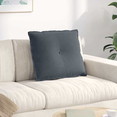 vidaXL Rücken Kissen Dunkelgrau 60 x 50 cm Cordstoff vidaXL Rücken Kissen Dunkelgrau 60 x 50 cm Cordstoff