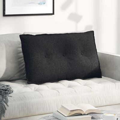 vidaXL Rücken Kissen Schwarz 80 x 19 x 50 cm Stoff vidaXL Rücken Kissen Schwarz 80 x 19 x 50 cm Stoff