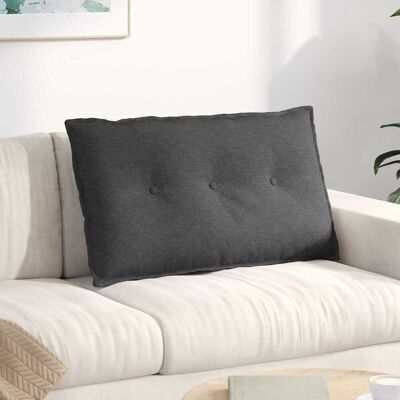 vidaXL Rücken Kissen Dunkelgrau 80 x 50 cm Cordstoff vidaXL Rücken Kissen Dunkelgrau 80 x 50 cm Cordstoff