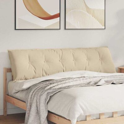 vidaXL Rücken Kissen Creme 180 x 50 cm Mikrofaserstoff vidaXL Rücken Kissen Creme 180 x 50 cm Mikrofaserstoff