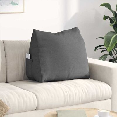 vidaXL Rücken Kissen Dunkelgrau 60 x 20 x 50 cm Stoff vidaXL Rücken Kissen Dunkelgrau 60 x 20 x 50 cm Stoff