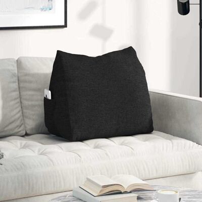 vidaXL Rücken Kissen Schwarz 60 x 20 x 50 cm Stoff vidaXL Rücken Kissen Schwarz 60 x 20 x 50 cm Stoff