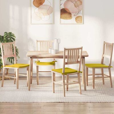 vidaXL Sitzkissen 4 pcs Gelb 40 x 40 x 3 cm Samt vidaXL Sitzkissen 4 pcs Gelb 40 x 40 x 3 cm Samt