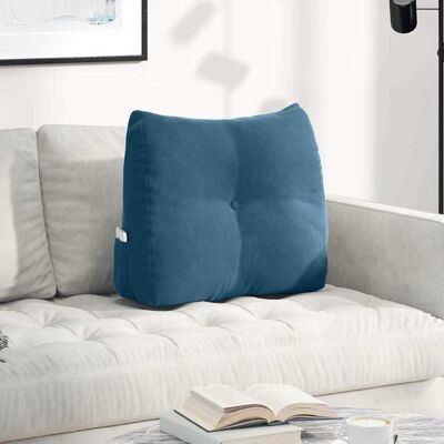 vidaXL Rücken Kissen Blau 60 x 24 x 50 cm Samt vidaXL Rücken Kissen Blau 60 x 24 x 50 cm Samt