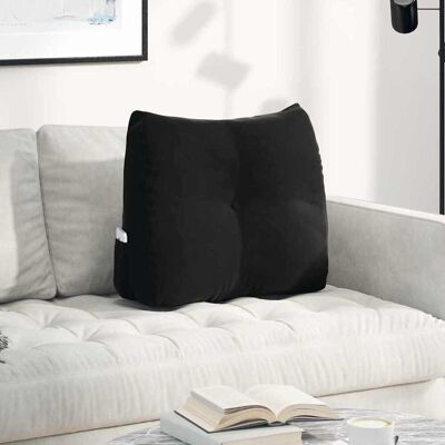 vidaXL Rücken Kissen Schwarz 60 x 24 x 50 cm Samt vidaXL Rücken Kissen Schwarz 60 x 24 x 50 cm Samt