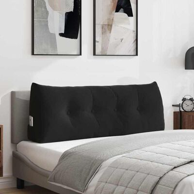 vidaXL Rücken Kissen Schwarz 120 x 24 x 50 cm Samt vidaXL Rücken Kissen Schwarz 120 x 24 x 50 cm Samt