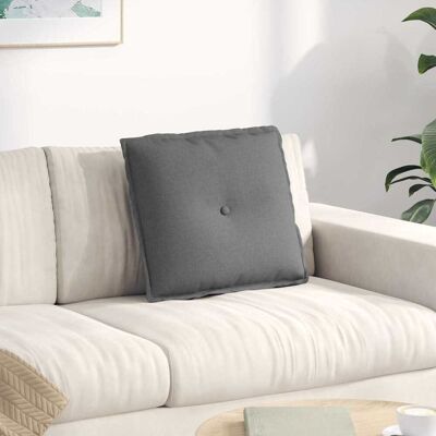 vidaXL Rücken Kissen Dunkelgrau 50 x 19 x 45 cm Stoff vidaXL Rücken Kissen Dunkelgrau 50 x 19 x 45 cm Stoff