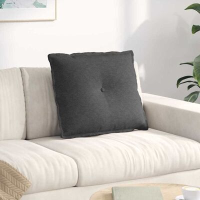 vidaXL Rücken Kissen Dunkelgrau 60 x 50 cm Cordstoff vidaXL Rücken Kissen Dunkelgrau 60 x 50 cm Cordstoff