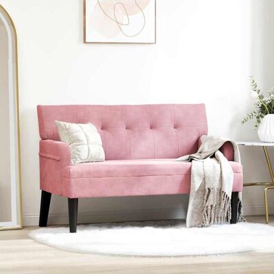 vidaXL Chesterfield Bench Rosa 112 x 65,5 x 75 cm Samt vidaXL Chesterfield Bench Rosa 112 x 65,5 x 75 cm Samt